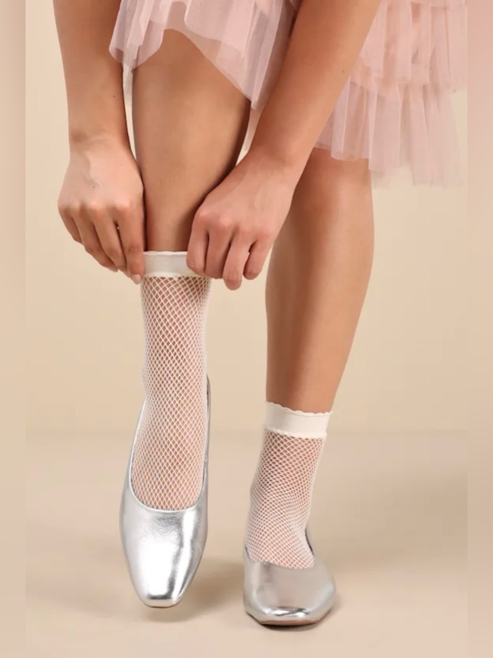 NIB Lulu’s Silver Women’s Ballet Flats Slip Ons - 8